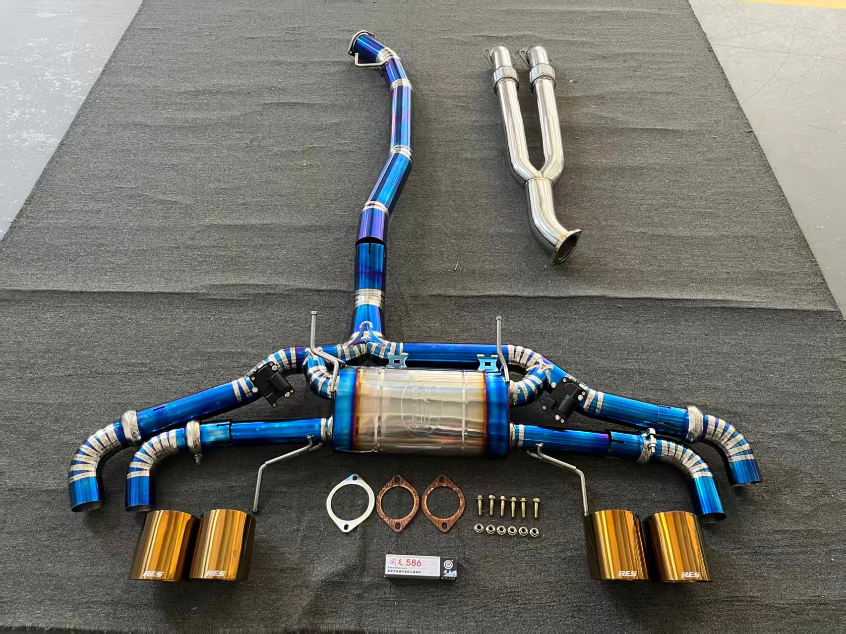 GTR R35 RES Cat-Back (With Valve) Titanium Exhaust