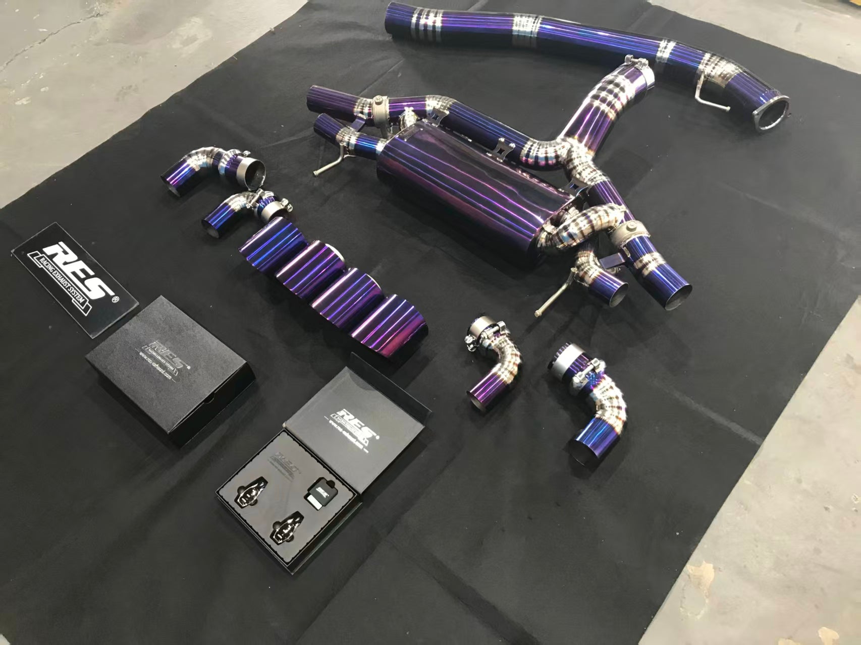 GTR R35 RES Cat-Back (With Valve) Titanium Exhaust